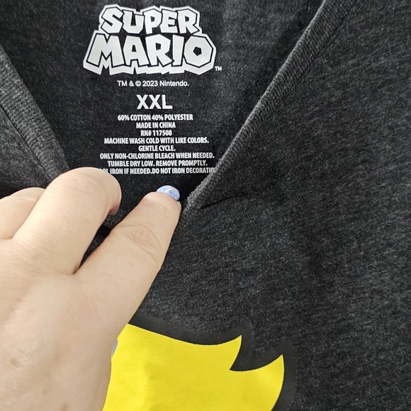 Super Mario Princess Peach t-shirt 2xl dark gray - Picture 3 of 4
